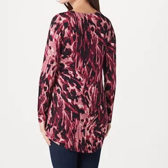 Susan Graver Weekend Printed Cozy Jersey Tunic - Picture 2 of 2